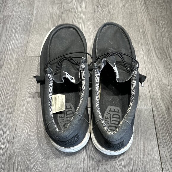 Hey Dude Men\'s Wally Stretch Canvas Black Gray  US Size 12 / EUR 45 main image 6